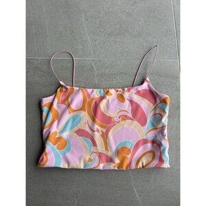 Cotton On Retro Inspired 70s Crop Top Multicolor Women’s Size Small S